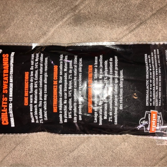 Ergodyne Black Sweatband - Picture 2 of 2